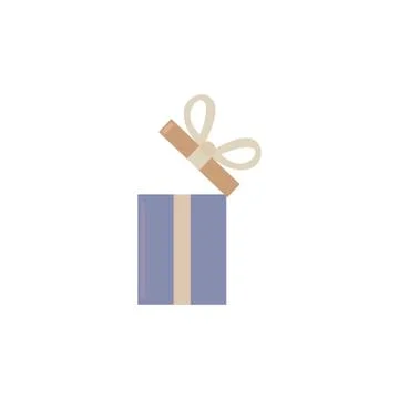 Gift box with ribbon on white background Stock Illustration