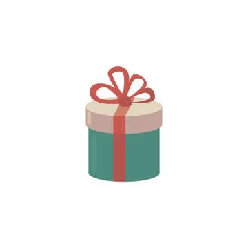 Gift box with ribbon on white background Stock Illustration