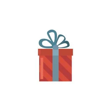 Gift box with ribbon on white background Stock Illustration