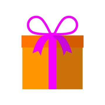 Gift Box Ribbon Wrapped Stock Illustration