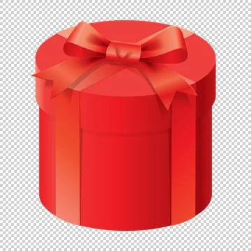 Gift box round Stock Illustration