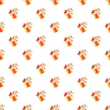Gift box seamless pattern celebrating festive surprise Illustrazione stock