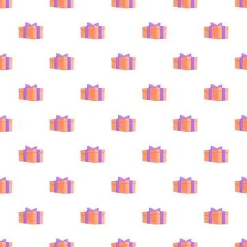Gift box seamless pattern celebrating presents and surprises Stock Illustration