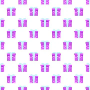 Gift box seamless pattern for celebration and birthday Stock Illustration