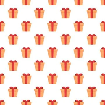 Gift box seamless pattern for celebrations and holidays Illustrazione stock