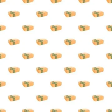 Gift box seamless pattern creating festive background イラスト素材