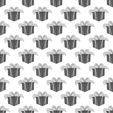 Gift box seamless pattern 스톡 일러스트