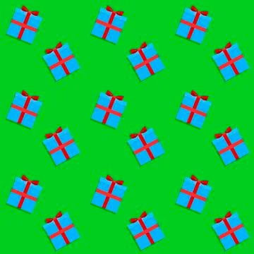 Gift box seamless pattern 스톡 일러스트