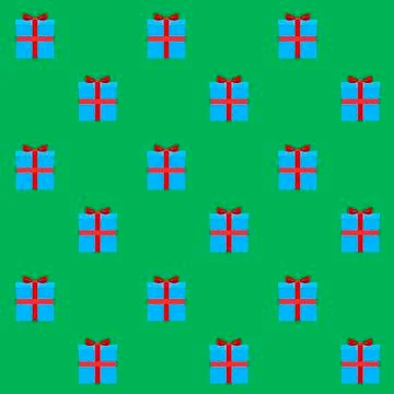 Gift box seamless pattern Stockillustratie