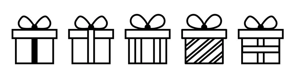 Gift box set Stock Illustration