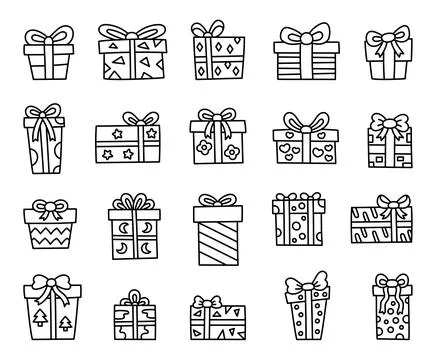 Gift box set perfect for creating birthday Stock Illustration