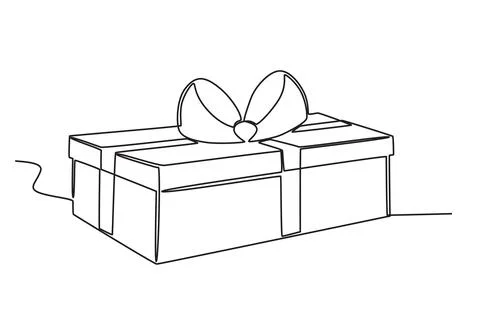 Gift box side view Stock Illustration