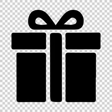 Gift box silhouette icon vector image 스톡 일러스트