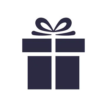 Gift box silhouette. Stock Illustration