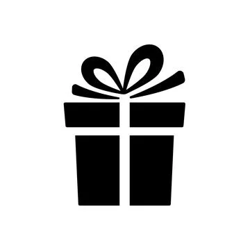 Gift box silhouette. Stock Illustration