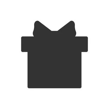 Gift box silhouette. Stock Illustration
