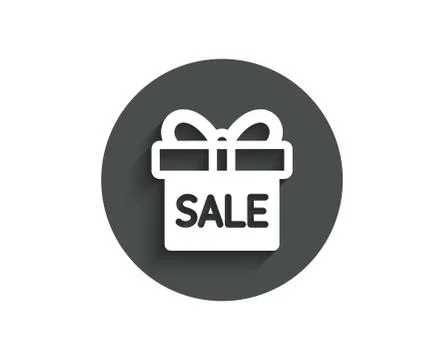 Gift box simple icon. Present sign. Stock Illustration