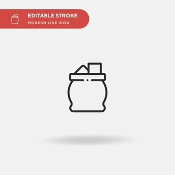 Gift Box Simple vector icon. Illustration symbol design template for web mobi Stock Illustration