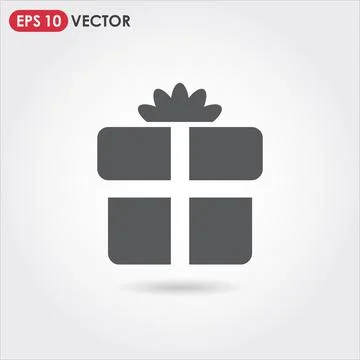 Gift box single vector icon Stock Illustration