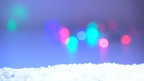 Gift box on snow for new year holiday international , in happy time Stock Footage 94348053