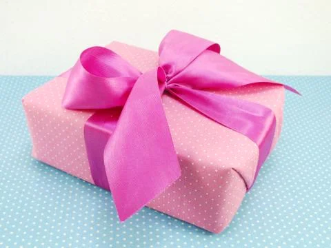 Gift box with space for copy background Stock Photos