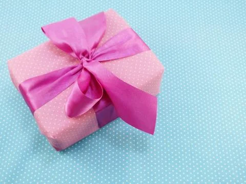 Gift box with space for copy background Stock Photos