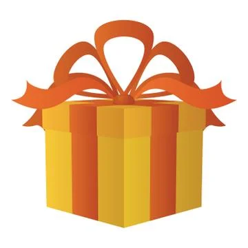 Gift box square Stock Illustration