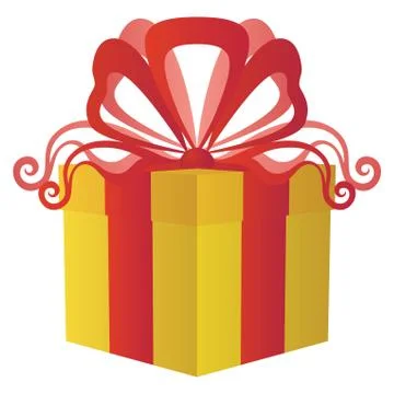 Gift box square Stock Illustration