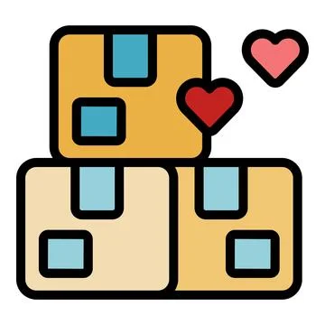 Gift box stack icon vector flat イラスト素材