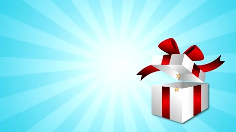 Gift box stars Stock Footage 46058742