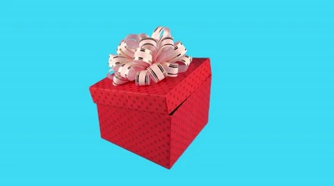 Gift box with surprise, cute funny hedgehog Stock Footage 63034250