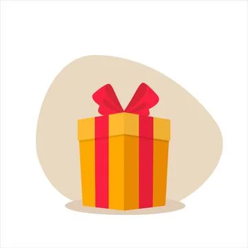 Gift box with a surprise. Flat style vector illustration. stock illustration Stock Illustration