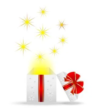 Gift box with a surprise Stock Illustration