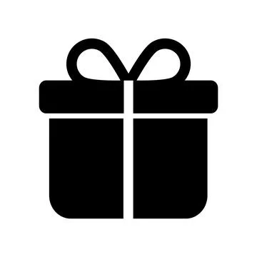 Gift Box Surprise Package Present Ribbon Flat Icon Vector Stock Illustration