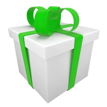 Gift box tied with a bow Stock Illustration
