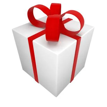 Gift box tied with a bow Stock Illustration