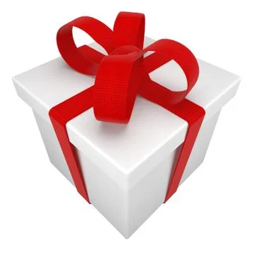 Gift box tied with a bow Stock Illustration