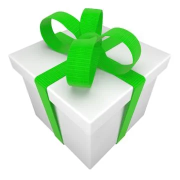 Gift box tied with a bow Illustrazione stock