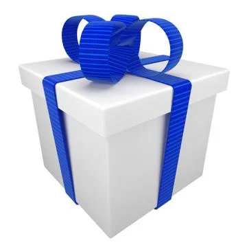 Gift box tied with a bow Stock Illustration