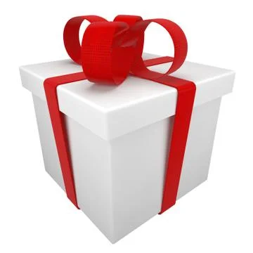 Gift box tied with a bow Stock Illustration