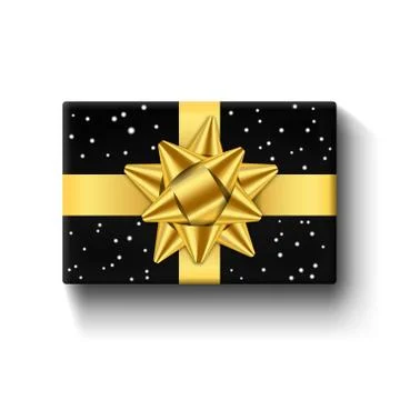 Gift box top view isolated Vector template Stock Illustration