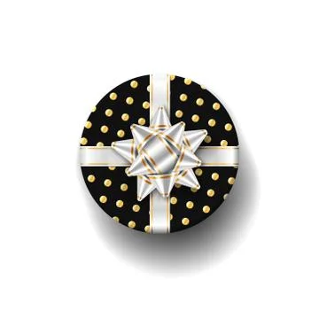 Gift box top view isolated Vector template Stock Illustration