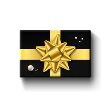 Gift box top view isolated Vector template Stock Illustration