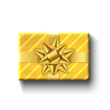 Gift box top view isolated Vector template Stock Illustration