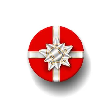 Gift box top view isolated Vector template Stock Illustration