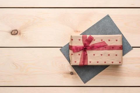 Gift box. Top view Stock Photos