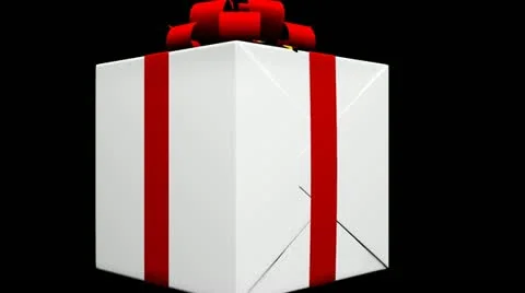Gift Box Transition HD Stock Footage 10870459