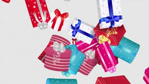 Gift Box Transitions 4 Pack Video stock 225310783