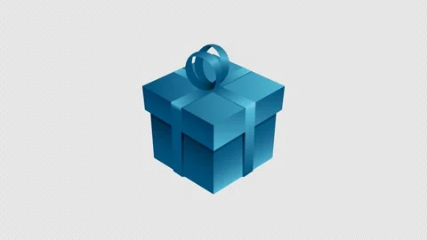 Gift Box Transparent Drop In 4K Animation Stock Footage 247454680