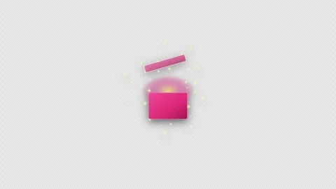 Gift Box Unwrap Reveal Overlay with ribbon untie, lid lift and sparkle 4K Alpha 스톡 동영상 346126445